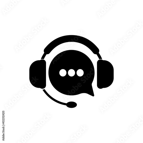 Help, Support and Contact Vector Icon. Phone Assistant, Online Help, Video Chat, Support service, isolated on white background. Vector illustration