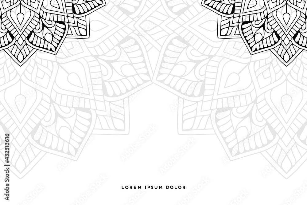 Obraz premium Dreamy wallpaper with mandala pattern