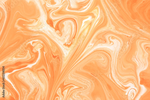koffie en melk mengen of gemarmerde chocolade, aquarel textuur achtergrond, illustratie, abstracte kunst