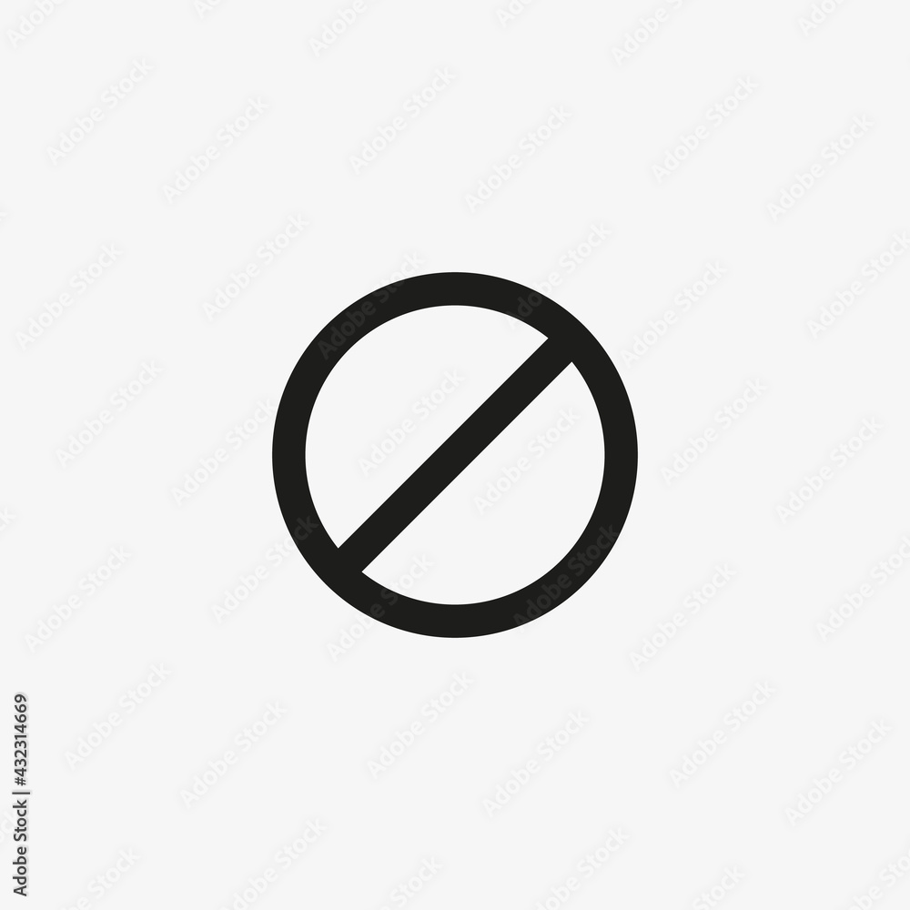Ban symbol icon. Prohibition, forbidden sign. Ban symbol icon. Prohibition, forbidden sign.