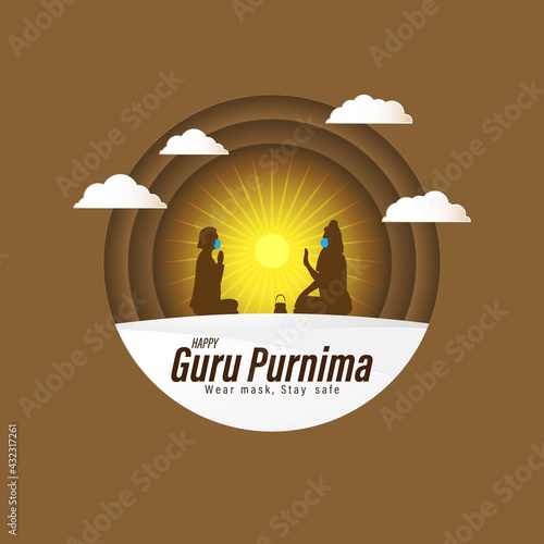 Vector illustration for Indian festival Guru Purnima