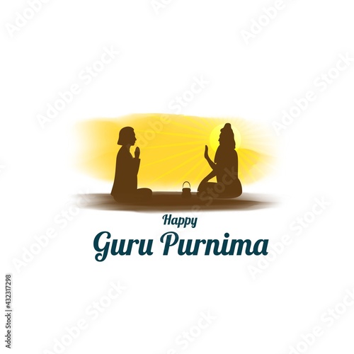 Vector illustration for Indian festival Guru Purnima