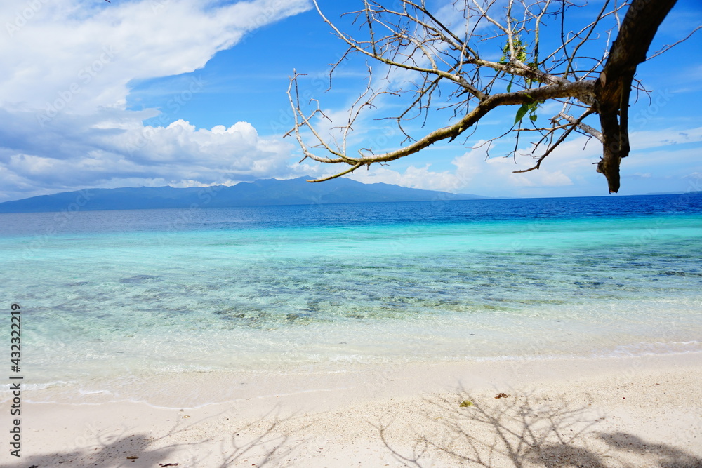 magnificent beach in tropical country decorated with white sandy beach and the blue sky magnificent beach in tropical country decorated with white sandy beach and the blue sky