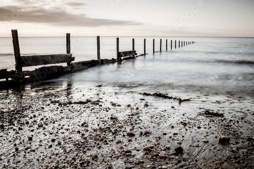 old pier in the sea