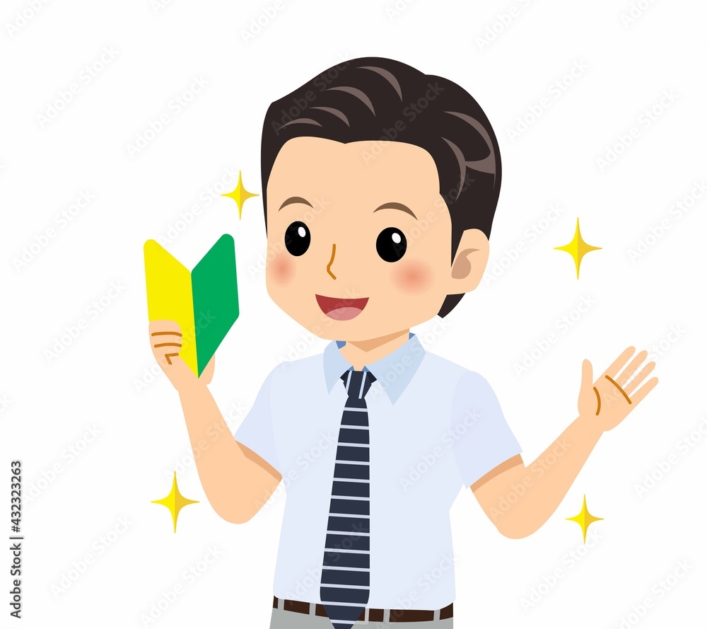 半袖のYシャツを着た男性