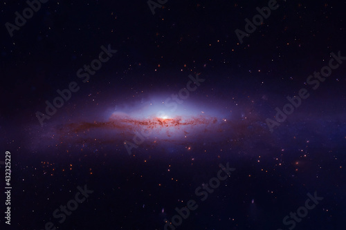 A bright fantasy galaxy. Elements of this image were furnished by NASA.