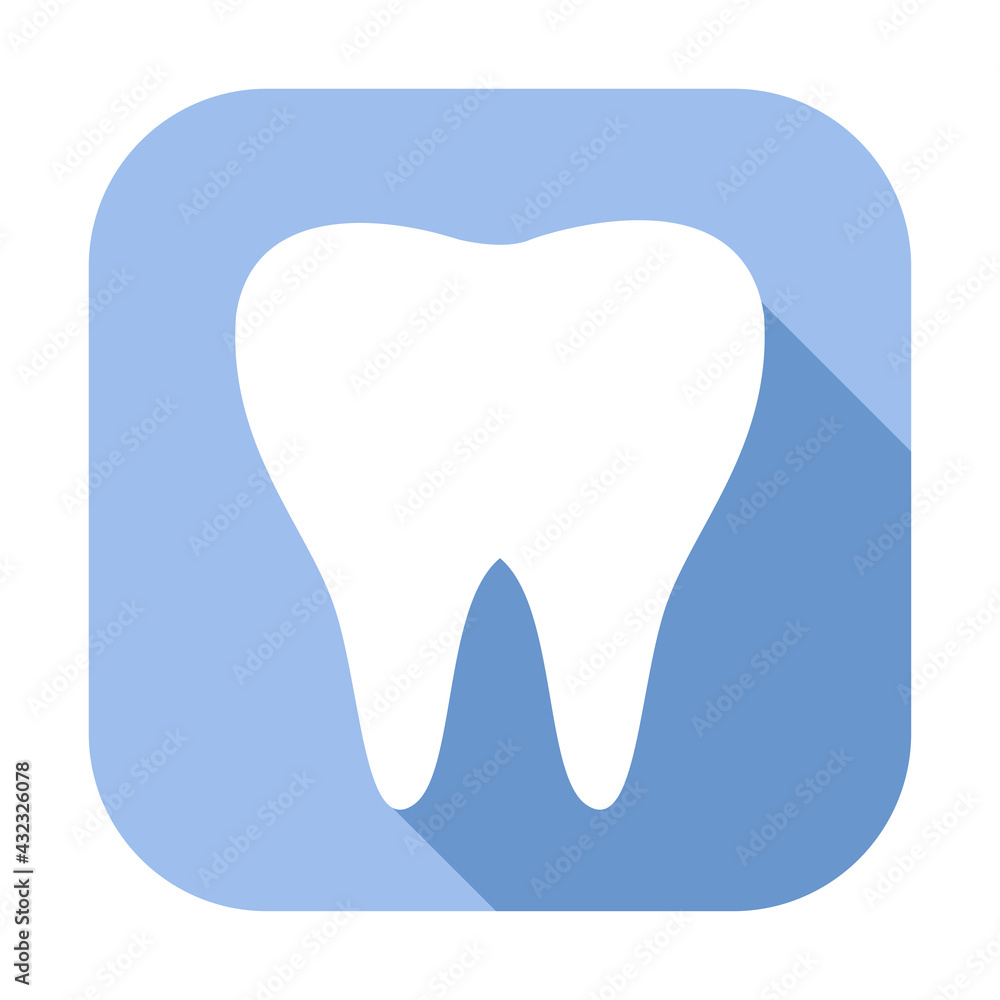 Teeth icon dentist flat vector sign symbol. For mobile user interface. Vector illustration in flat style. Isolated clipart on a white background Teeth icon dentist flat vector sign symbol. For mobile user interface. Vector illustration in flat style. Isolated clipart on a white background