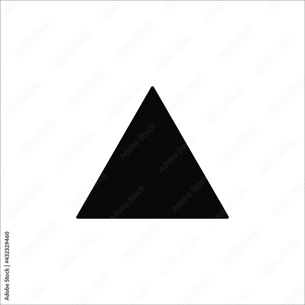 Triangle Icon. Flat and Trendy Sign Symbol Illustration on white background Triangle Icon. Flat and Trendy Sign Symbol Illustration on white background