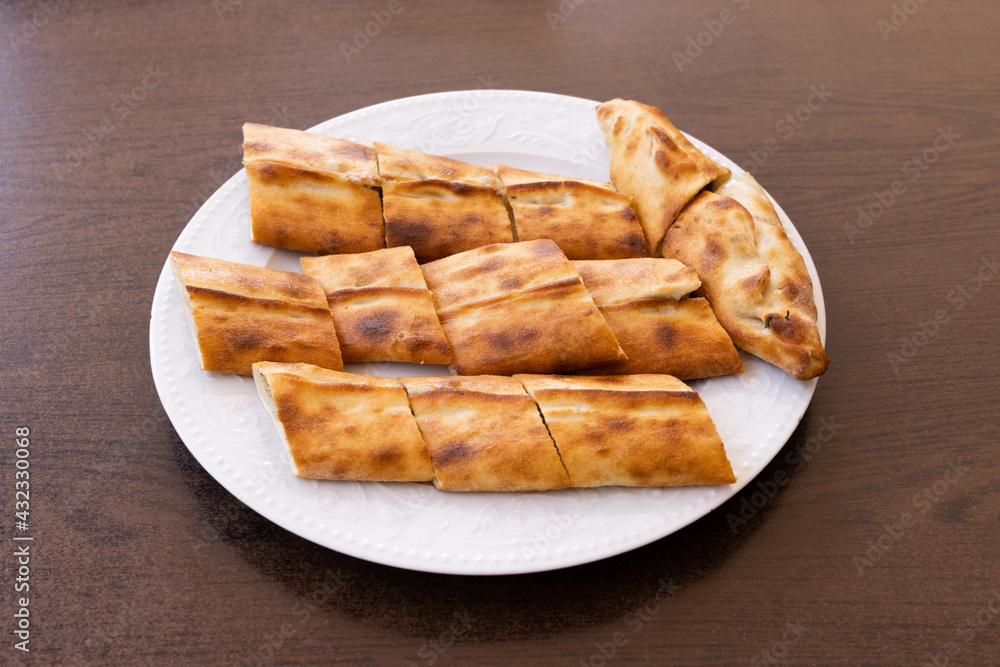 Traditional baked and fresh Turkish pita Traditional baked and fresh Turkish pita