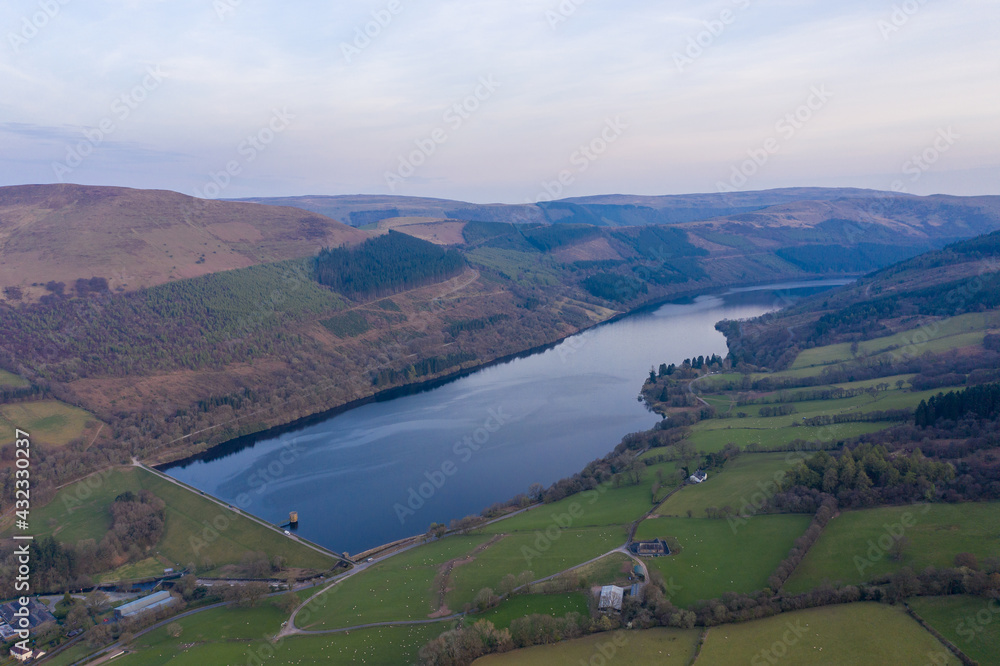 Talybont on Usk reservoir in the brecon beacons national park, Wales