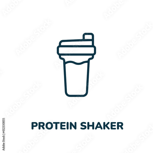 protein shaker icon vector sign symbol. Simple element illustration. protein shaker icon concept symbol design. Can be used for web and mobile.