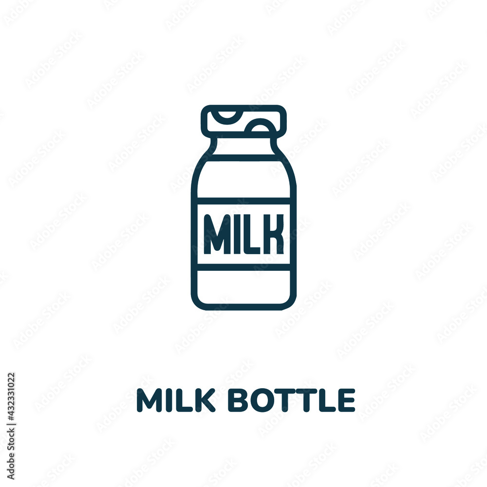 milk bottle icon vector sign symbol. Simple element illustration. milk bottle icon concept symbol design. Can be used for web and mobile. milk bottle icon vector sign symbol. Simple element illustration. milk bottle icon concept symbol design. Can be used for web and mobile.