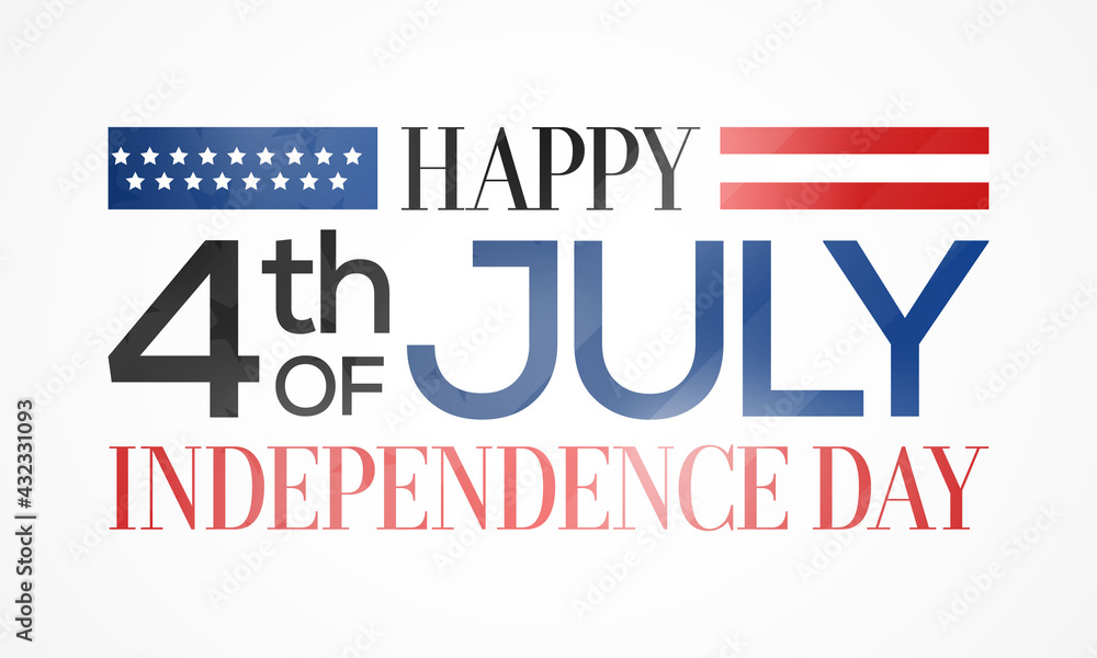 4th of July is a federal holiday in the United States commemorating the Declaration of Independence of the USA. Vector illustration. 4th of July is a federal holiday in the United States commemorating the Declaration of Independence of the USA. Vector illustration.