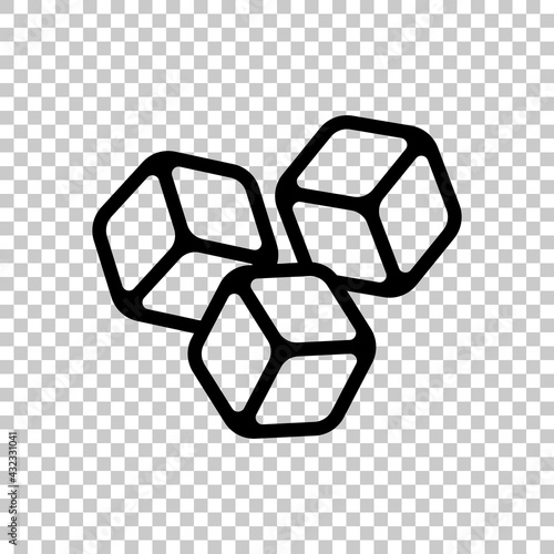 A few cubes, simple icon