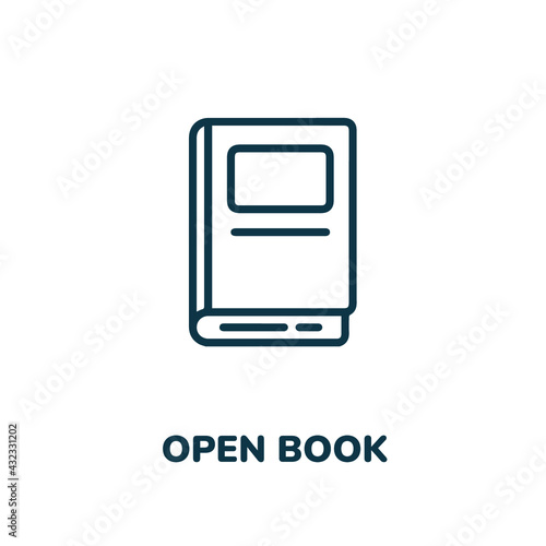 open book icon vector sign symbol. Simple element illustration. reading book icon concept symbol design. Can be used for web and mobile.