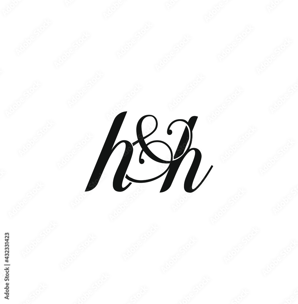 'H and H' company initial letters logo. 'H and H' letters monogram. 'H and H' company initial letters logo. 'H and H' letters monogram.