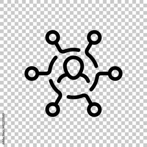 Skills or ability, simple business icon. Black editable linear symbol on transparent background