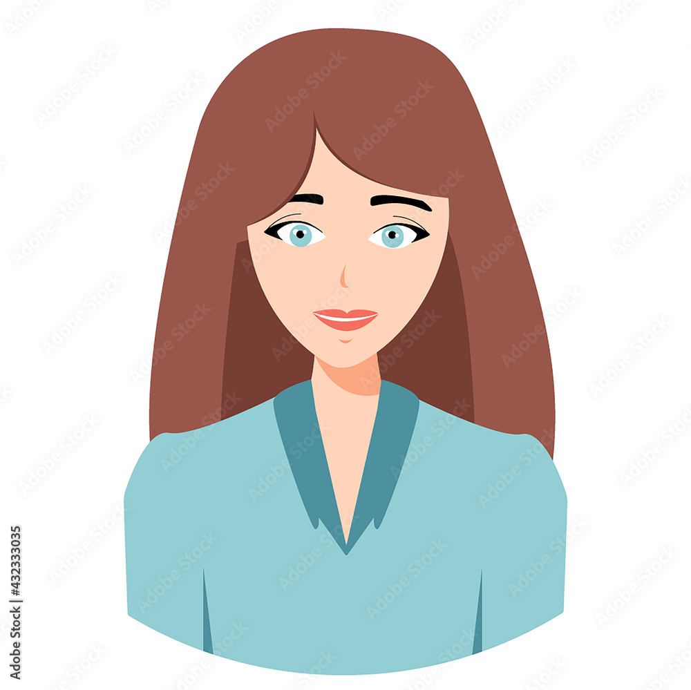 Girl Young Woman Friend Smile Illustration Girl Young Woman Friend Smile Illustration
