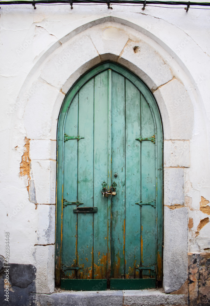 Fototapeta premium Old Wood Door Decoration Background 