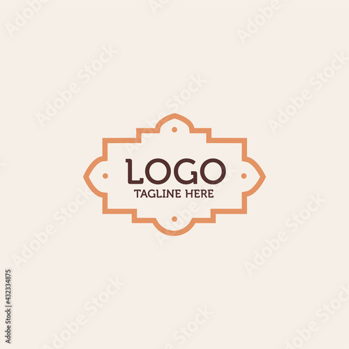 Oriental, ornament tile arabic logo 