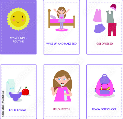 Kids Daily Responsibilities Chart, Kids Daily Routine, Chore Chart, Morning Checklist, Daily Task List, Children's Job Poster