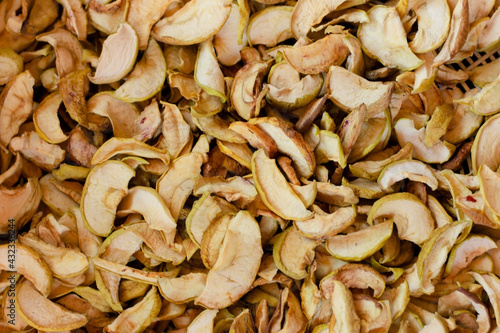 Dried apples. Drying. Fruit dryer 