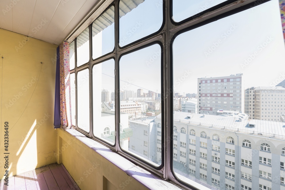 Fototapeta premium view from the balcony of the apartment building