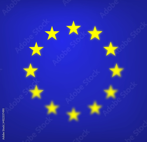 Flag of European Union. EU. Vector illustration.