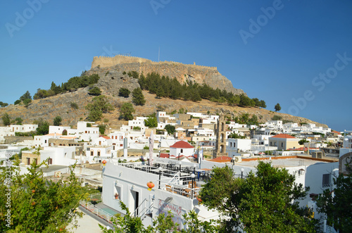 lindos in rhodes island in greece © sea and sun