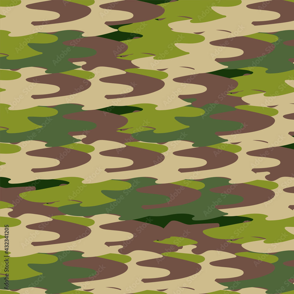 Fototapeta premium Abstract khaki pattern for cloth design. Seamless fashion wallpaper. Grunge fashion background.