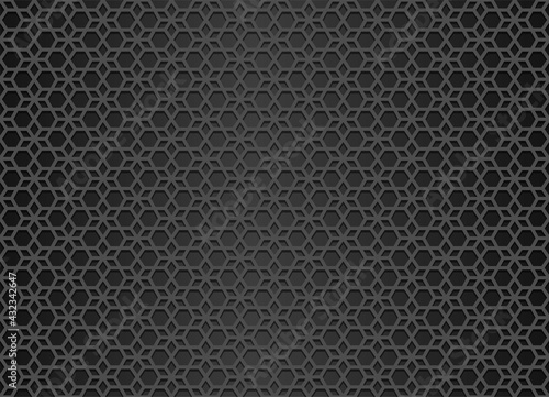 Wallpaper Mural Abstract. Geometric arabic seamless pattern black background. Light and shadow. vector. Torontodigital.ca
