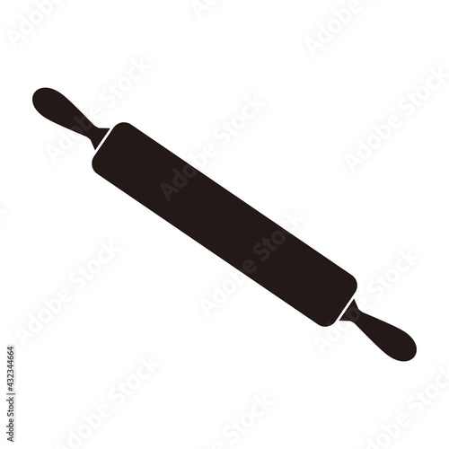 rolling pin icon vector illustration sign