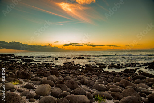 sunset on the beach