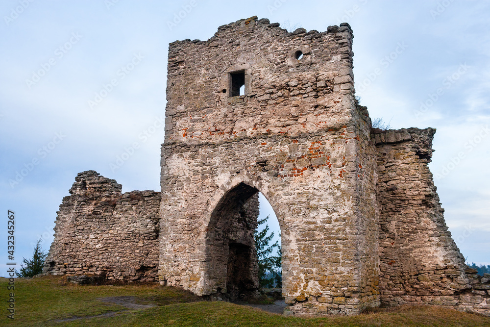 Ruins of old castle. Ukraine, Kremenets Fort