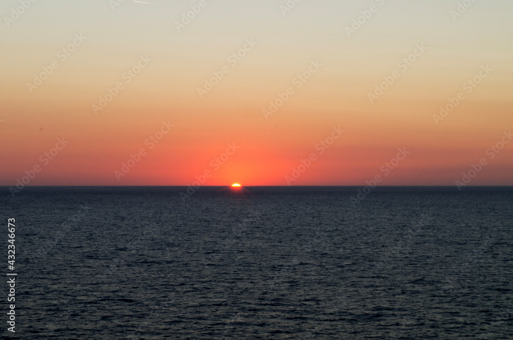 sunset over the sea