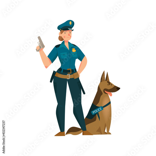 Woman Police Officer Icon