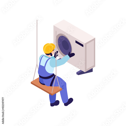 Isometric Ironworker Illustration