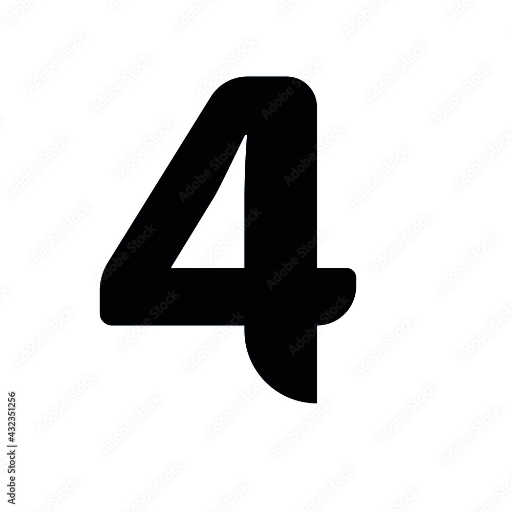 Obraz premium The fourth issue of modern design on a white background. Vector design EPS 10