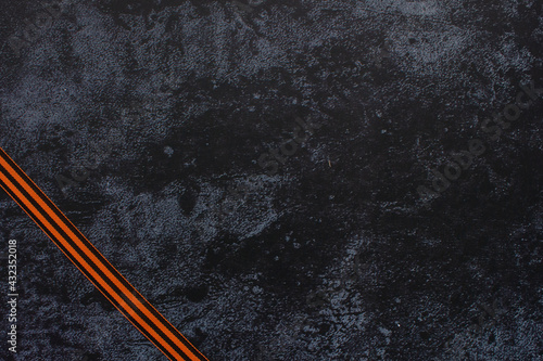 St. George's ribbon. Free space. Victory Day. 9th May. Background for inserting the label.