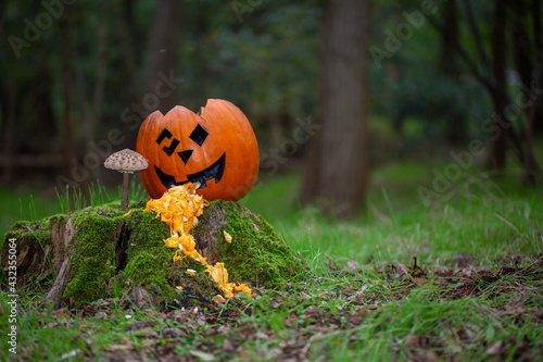 Poisoned halloween pumpkin