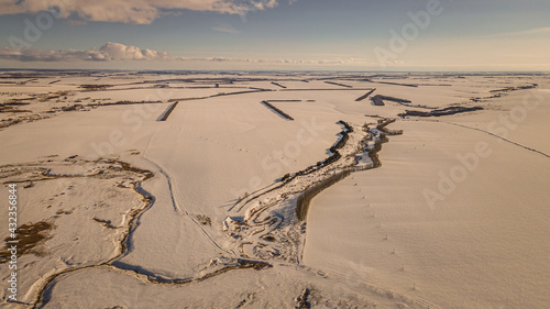 aerial photos of early spring in the Penza region