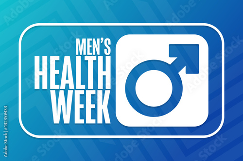 Men’s Health Week. Holiday concept. Template for background, banner, card, poster with text inscription. Vector EPS10 illustration.