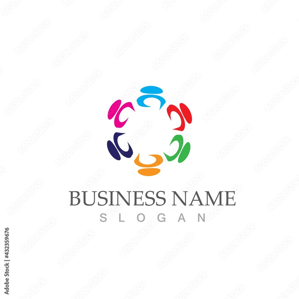Community, network and social icon Community, network and social icon