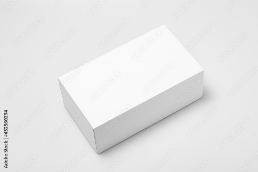 White rectangular box isolated on background White rectangular box isolated on background