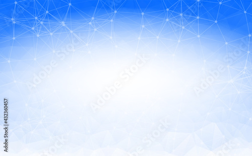 Geometric Dark Blue Polygonal background molecule and communication. Connected lines with dots. Minimalism background. Concept of the science, chemistry, biology, medicine, technology.