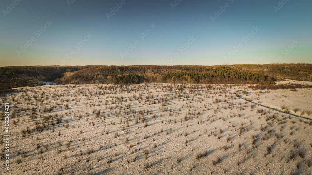 aerial photos of early spring in the Penza region
