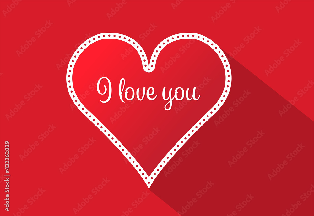Red heart with dots on red background with flat shadow. Love concept design heart to use for wedding cards, invitations, valentine's day and mothers day projects. Red heart with dots on red background with flat shadow. Love concept design heart to use for wedding cards, invitations, valentine's day and mothers day projects.