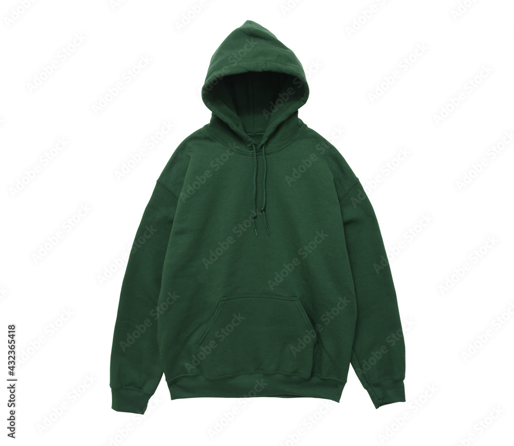 Blank hoodie sweatshirt color green front view on white background
Blank hoodie sweatshirt color green front view on white background