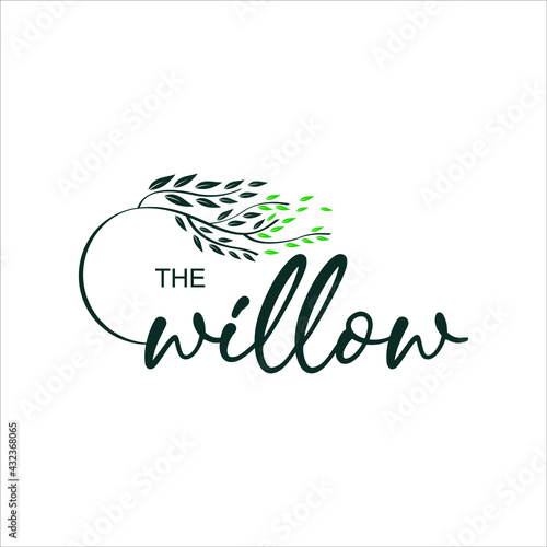 Slika na platnu corporate willow logo nature graphic design element for business or industry tem