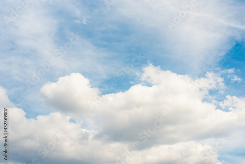blue sky with clouds, Cumulus clouds
